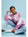 Moodo Ružičasto-bijela mikina