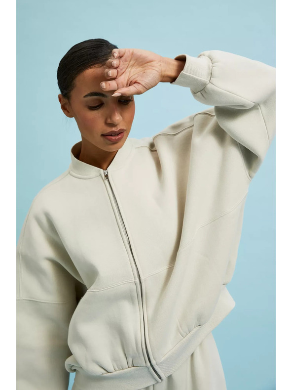 Moodo Krem bomber jakna