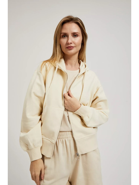 Moodo Krem zip mikina