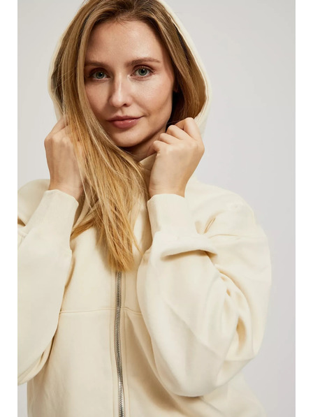 Moodo Krem zip mikina