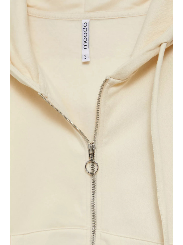 Moodo Krem zip mikina