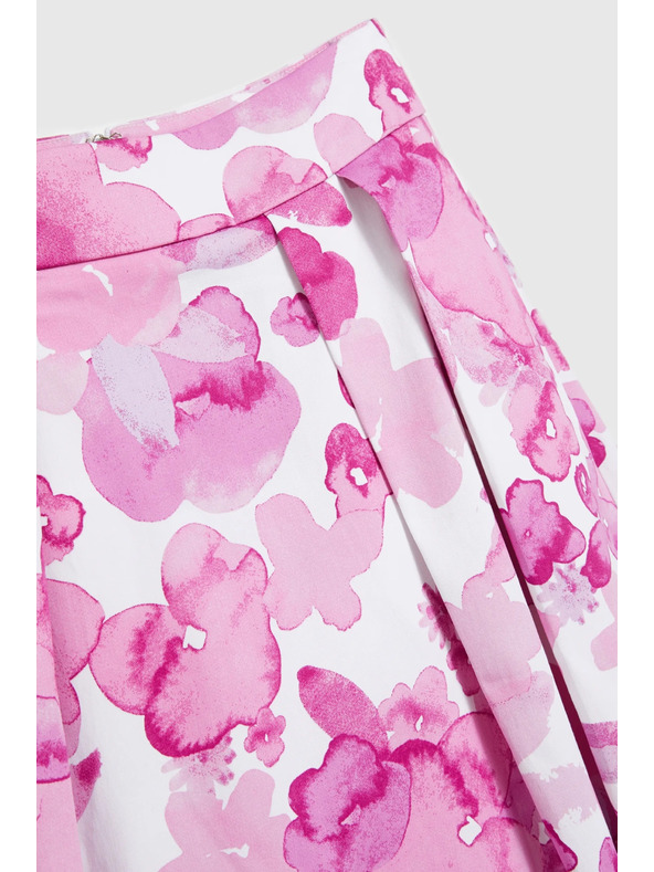 Moodo Ružičasta nabrana suknja