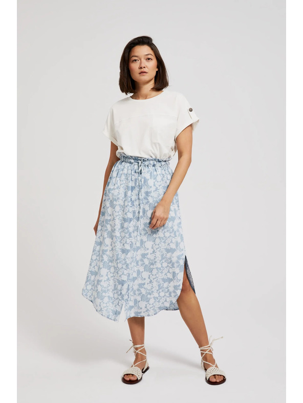 Moodo Svijetloplava široka suknja