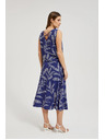 Moodo Plava uzorirana široka suknja