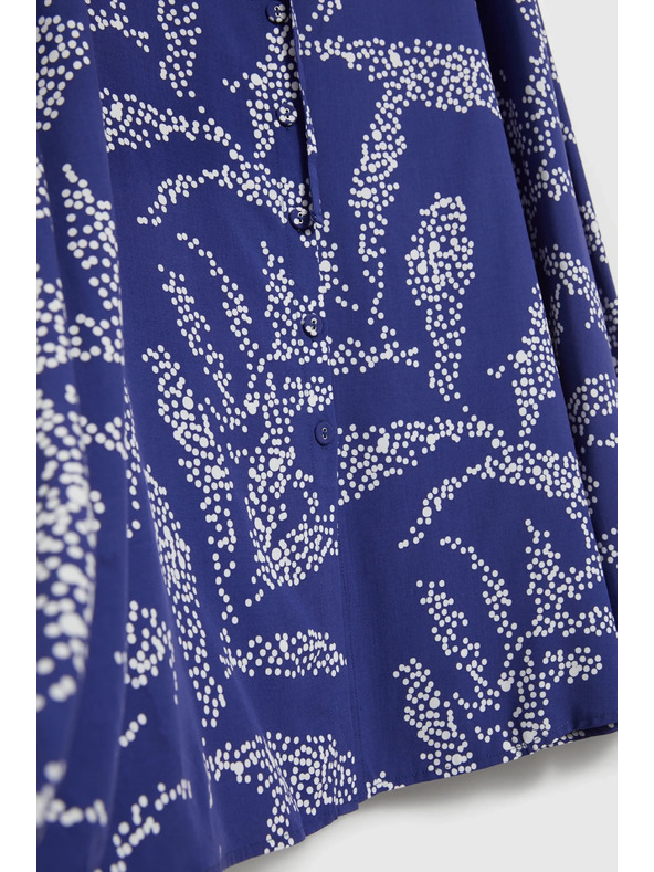 Moodo Plava uzorirana široka suknja