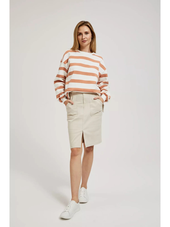 Moodo Bež suknja s prorezom