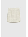Moodo Krem uska kostkasta suknja