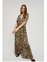 Moodo Bež uzorirana haljina