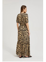 Moodo Bež uzorirana haljina