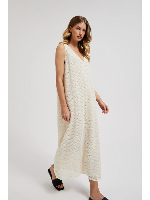 Moodo Krem pamučne haljine