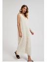 Moodo Krem pamučne haljine