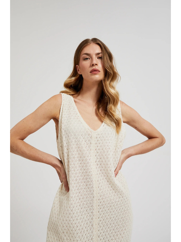 Moodo Krem pamučne haljine