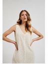 Moodo Krem pamučne haljine