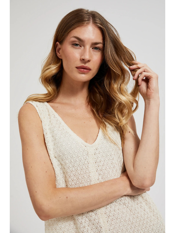 Moodo Krem pamučne haljine