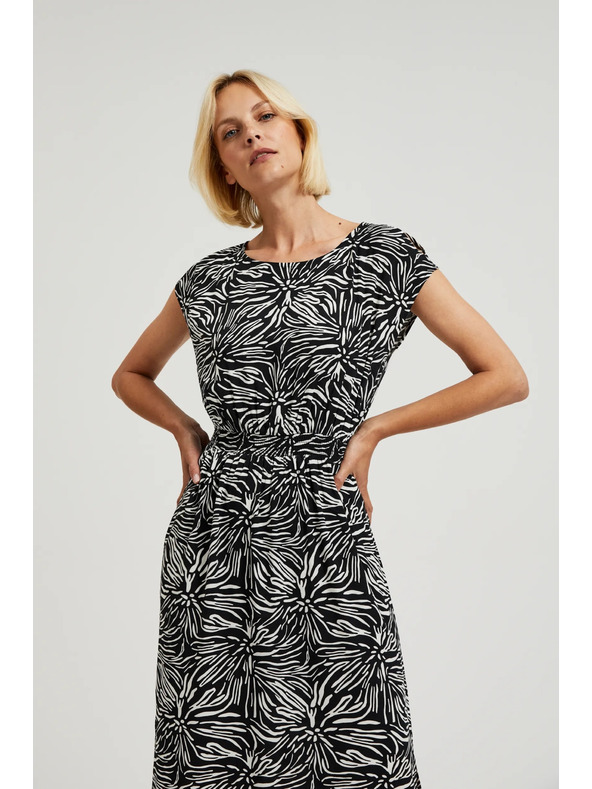 Moodo Uzorirana duga haljina s prorezom