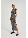 Moodo Uzorirana duga haljina s prorezom