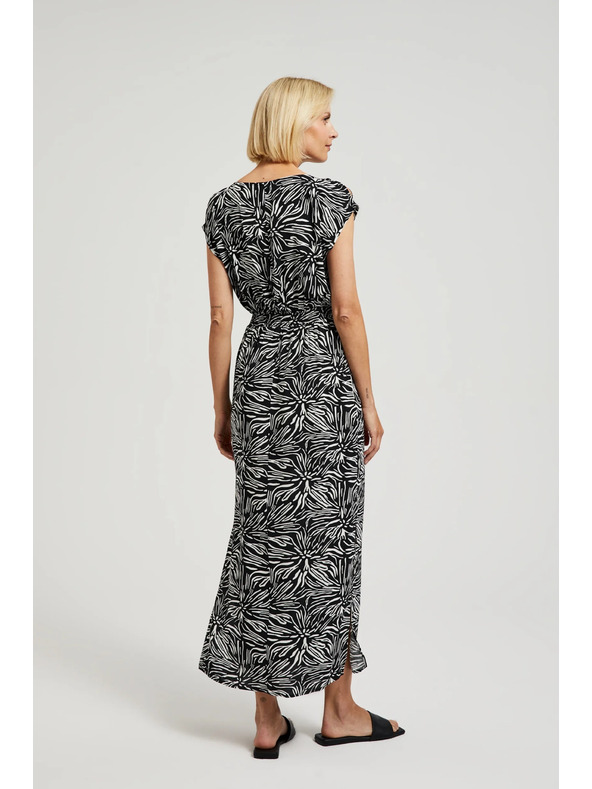 Moodo Uzorirana duga haljina s prorezom