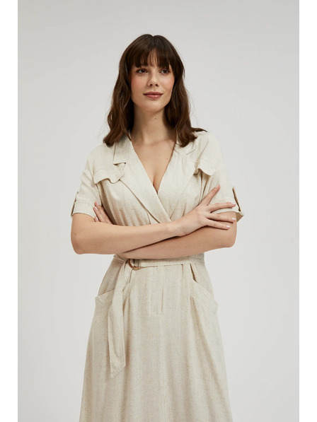 Moodo Bež haljina s pojasom