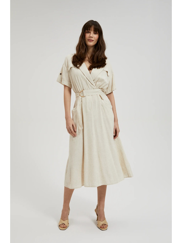 Moodo Bež haljina s pojasom