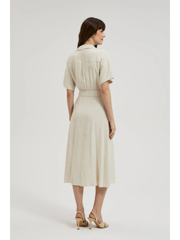 Moodo Bež haljina s pojasom