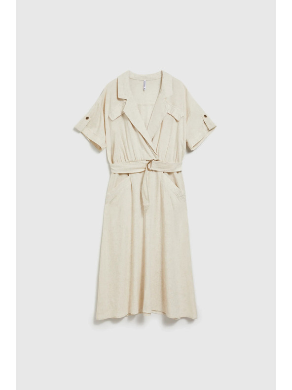 Moodo Bež haljina s pojasom