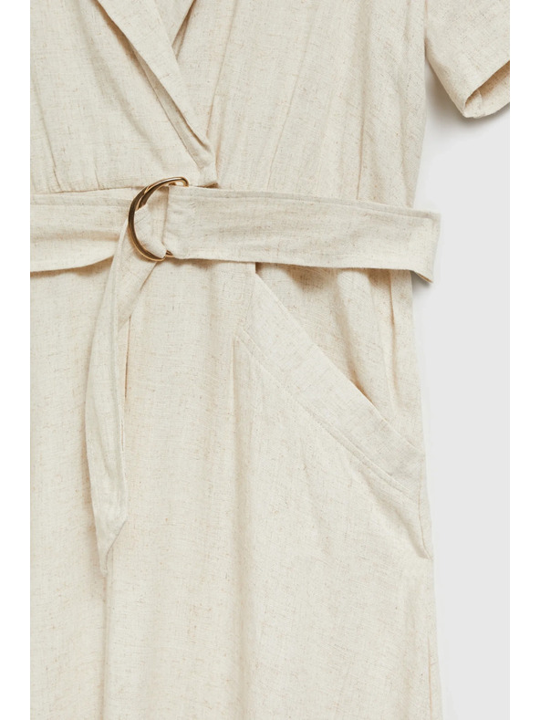 Moodo Bež haljina s pojasom