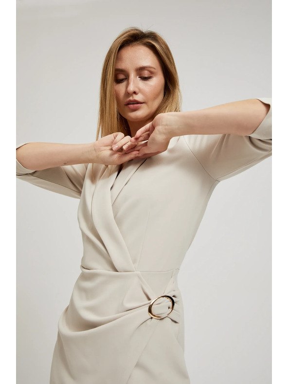 Moodo Krem preklopne haljine