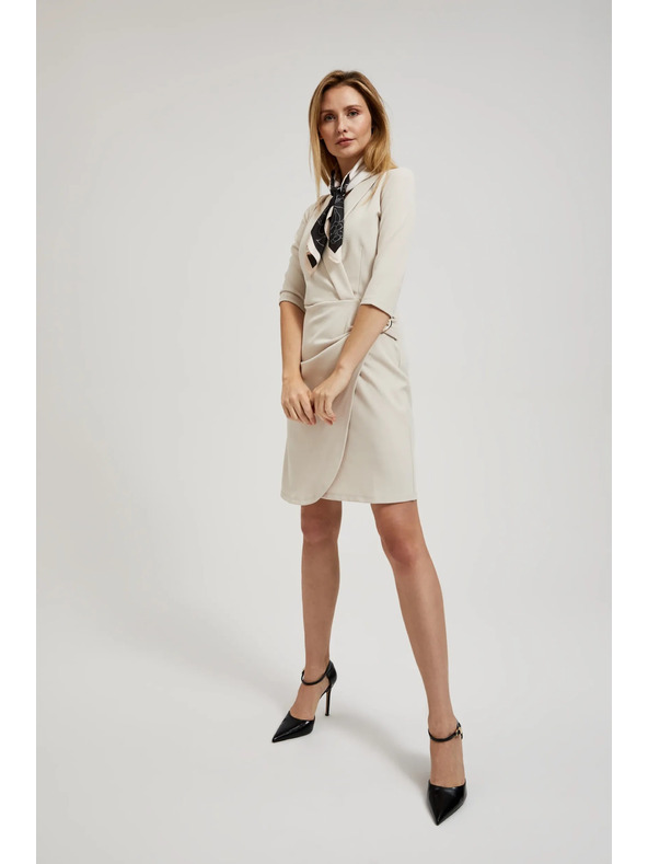 Moodo Krem preklopne haljine