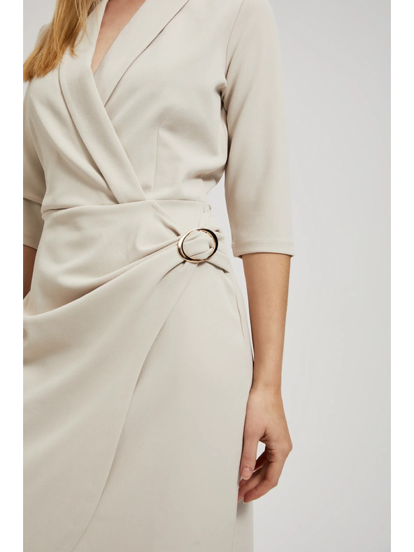 Moodo Krem preklopne haljine