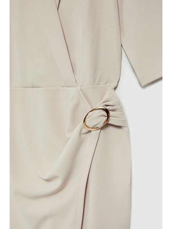 Moodo Krem preklopne haljine