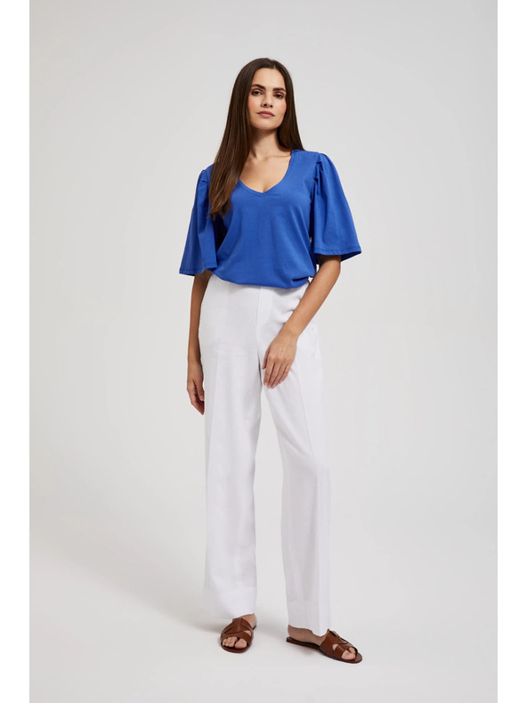 Moodo Plava majica sa širokim rukavima