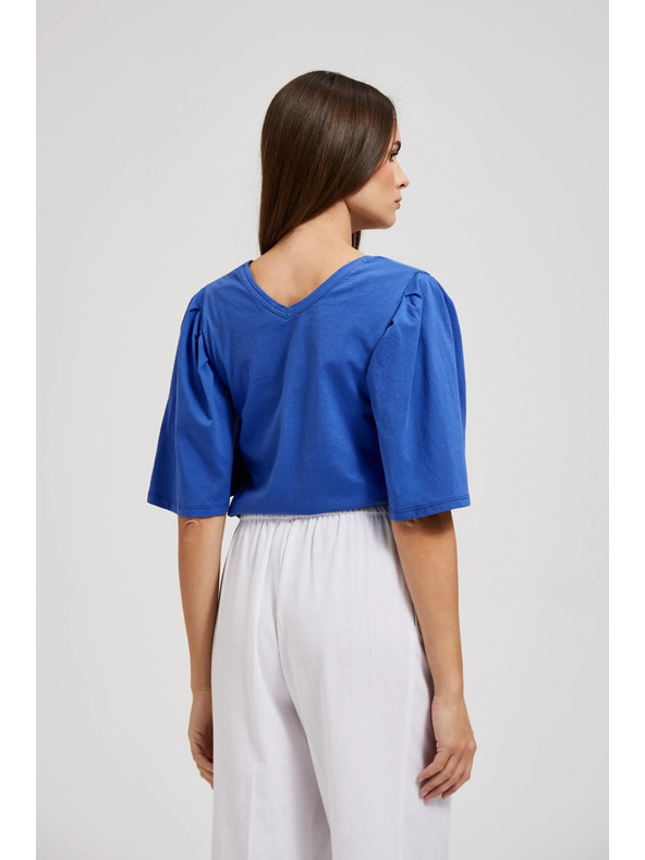 Moodo Plava majica sa širokim rukavima