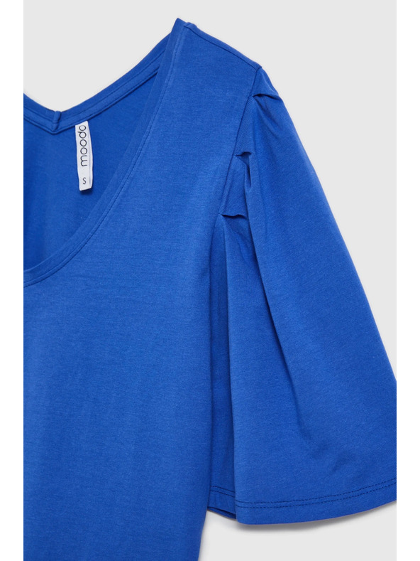 Moodo Plava majica sa širokim rukavima