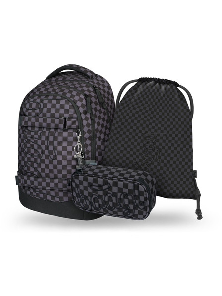 BAAGL  BAAGL SET 3 Skate max SKA siva: ruksak, pernica, vreća