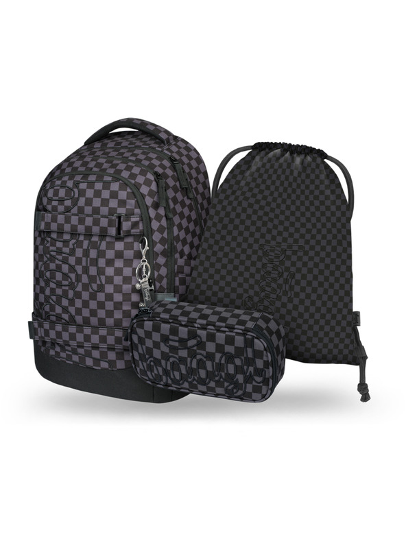 BAAGL  BAAGL SET 3 Skate max SKA siva: ruksak, pernica, vreća