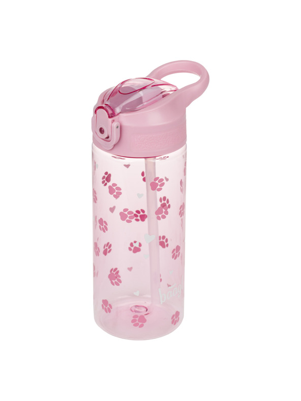 BAAGL  BAAGL Tritanska boca za piće sa slamkom Šape 500 ml