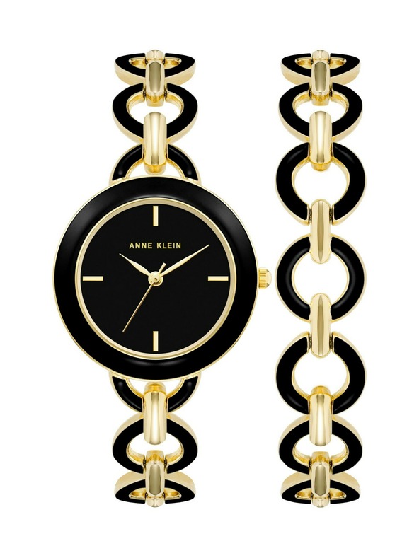 Anne Klein Poklon set sata i narukvice Anne Klein AK/4066BKST