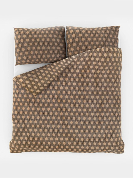 Kvalitex Svileni francuski komplet posteljine Luxury Collection 1+2, 220x200, 70x90cm Carero bež Kvalitex