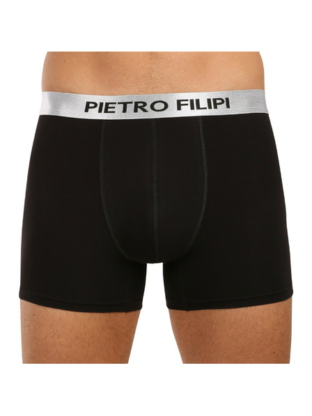 Pietro Filipi Set od dva - muške bokserice Pietro Filipi crne Metalic silver