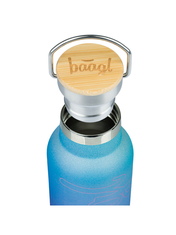 BAAGL  BAAGL Termosica s bambusovim poklopcem Gradient plavo-ljubičasta, 500 ml