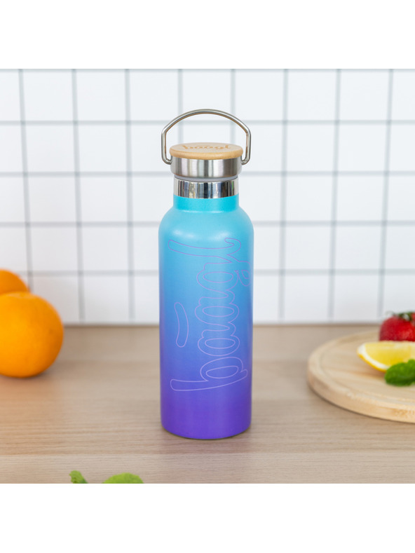 BAAGL  BAAGL Termosica s bambusovim poklopcem Gradient plavo-ljubičasta, 500 ml