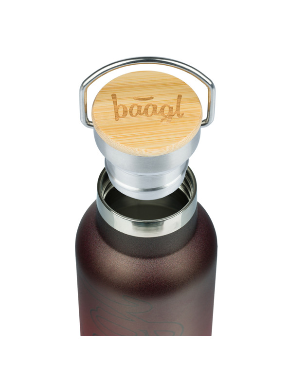 BAAGL  BAAGL Termosica s bambusovim poklopcem Gradient crveno-crna, 500 ml