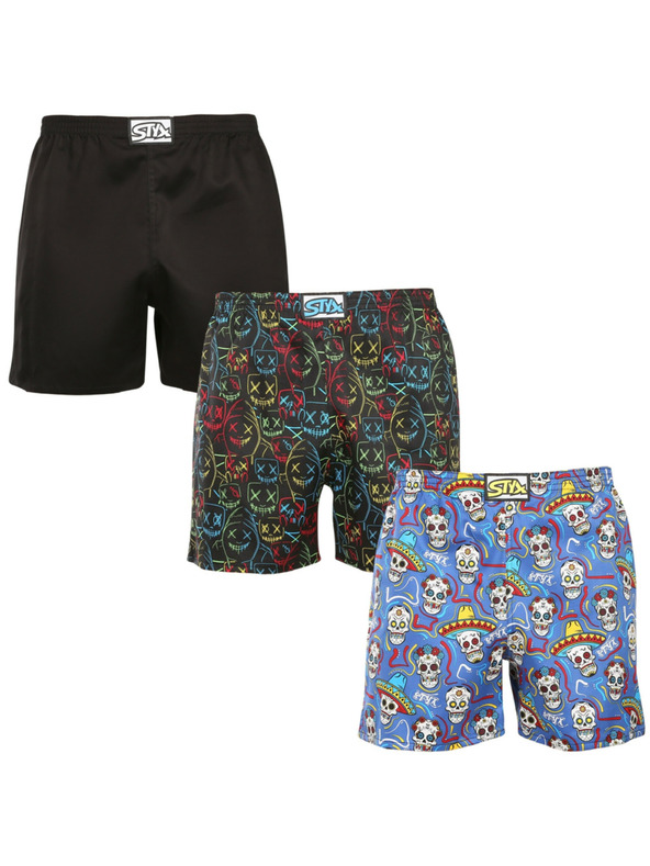 Styx Set od tri - muške pidžama hlače Styx višebojne