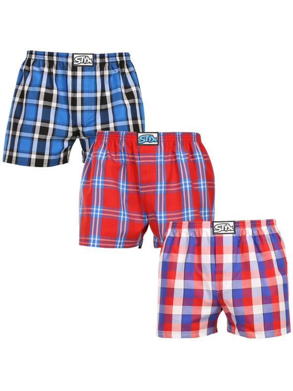 Styx Komplet od tri muške gaćice Styx classic gumene višebojne