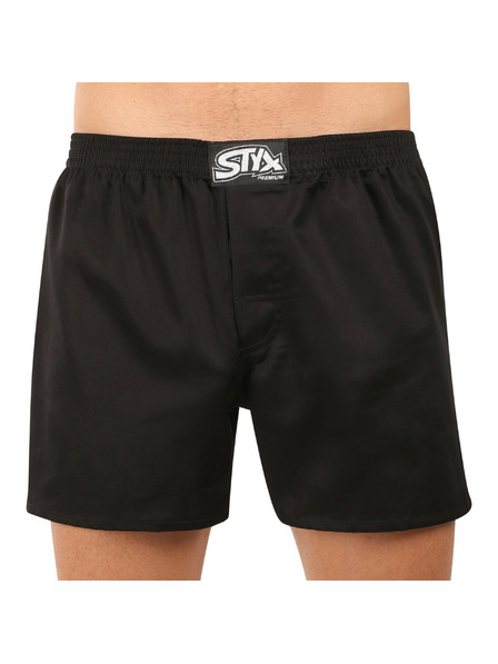 Styx Muške bokserice Styx premium art klasična guma crne