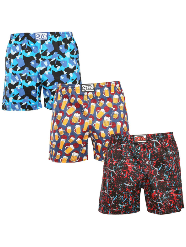 Styx Set od tri - muške pidžama hlače Styx višebojne