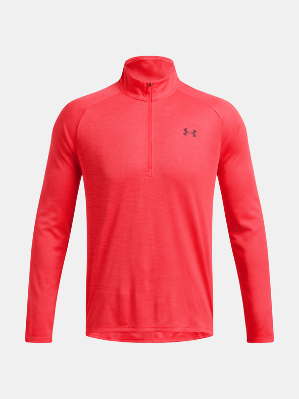 Under Armour Muška majica Under Armour UA Tech Textured 1/2 Zip-RED