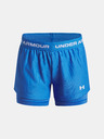 Under Armour Djevojačke kratke hlačice Under Armour UA Tech Play Up 2n1 Short-BLU