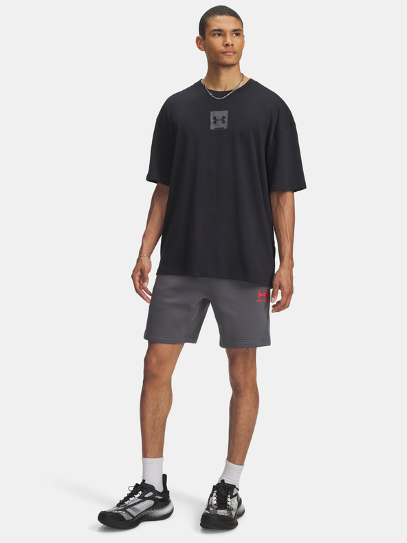 Under Armour Muške kratke hlače Under Armour UA Icon Fleece Short Taping-GRY