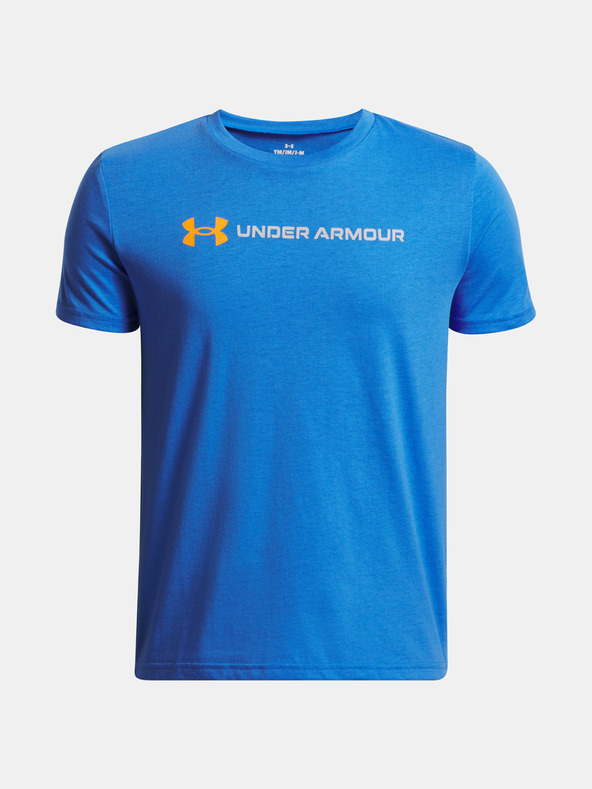 Under Armour Dječačka majica Under Armour UA B LOGO WORDMARK SS-BLU